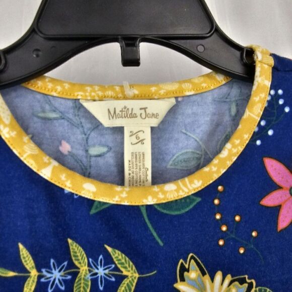 Matilda Jane QUIET CONTEMPLATION Top 6 Girls Swiss Dot Floral Make Believe - Picture 5 of 8